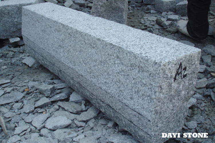 German Kerbstone A2 Top and front edge fine picked others natural split 90~110x18x25cm - Dayi Stone